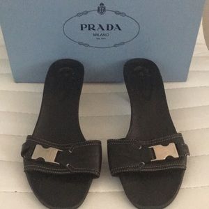 Slip into these Prada Slide Heels Shoes